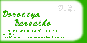 dorottya marsalko business card